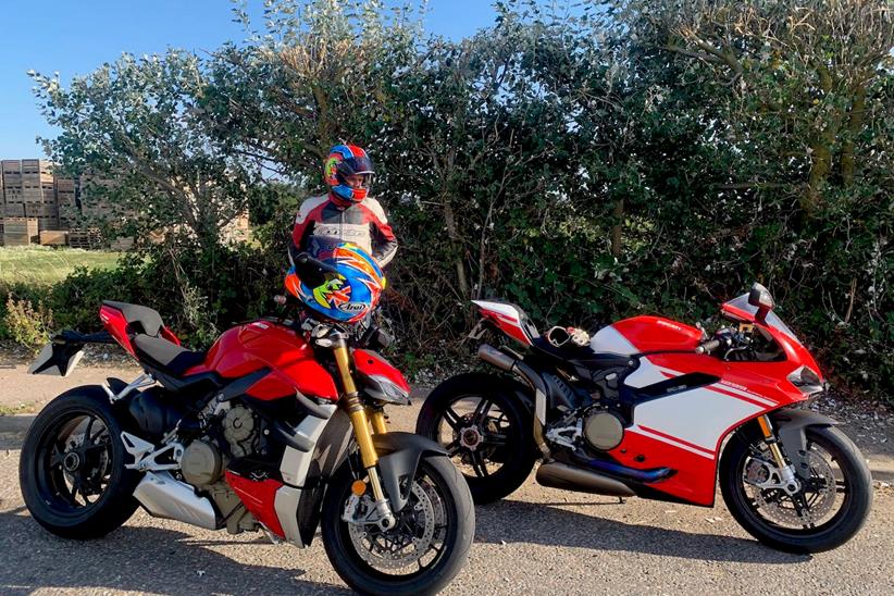 Out with friends on the Ducati Streetfighter V4 S