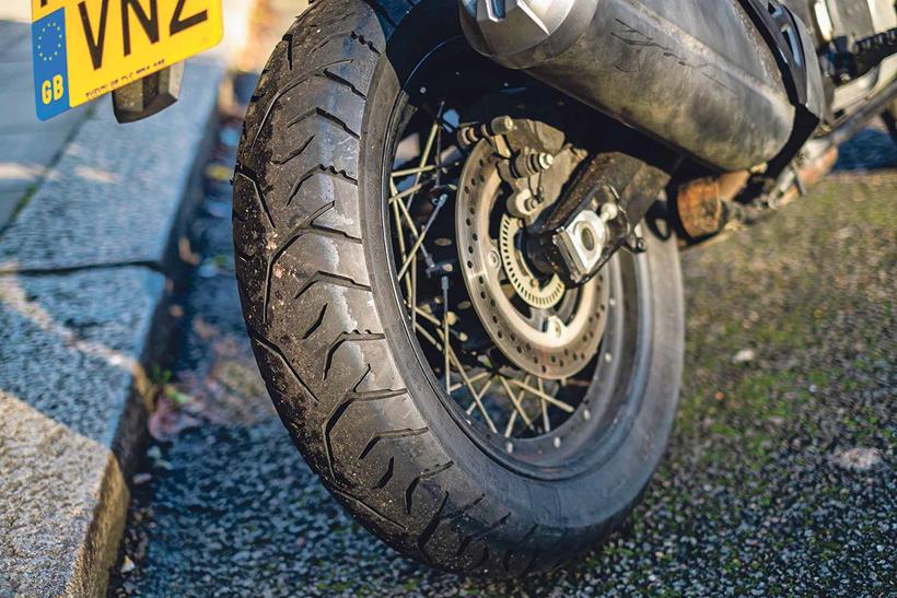 New tyres have been fitted to the V-Strom 1050XT