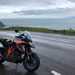 The KTM 1290 Super Duke GT parked up on the A39 in Devon
