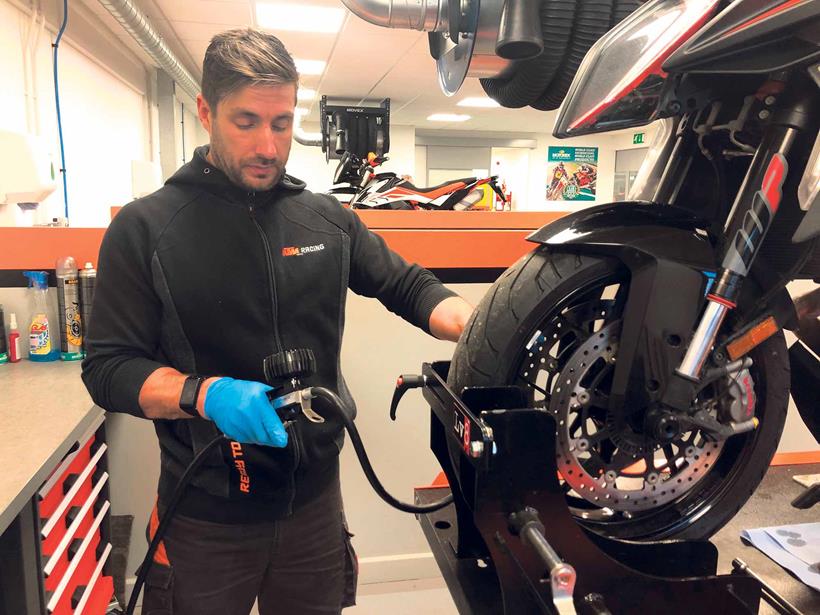 A first service on the KTM 1290 Super Duke GT