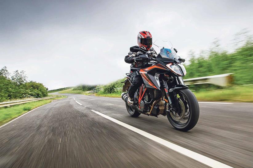 A frontal view of the KTM 1290 Super Duke GT