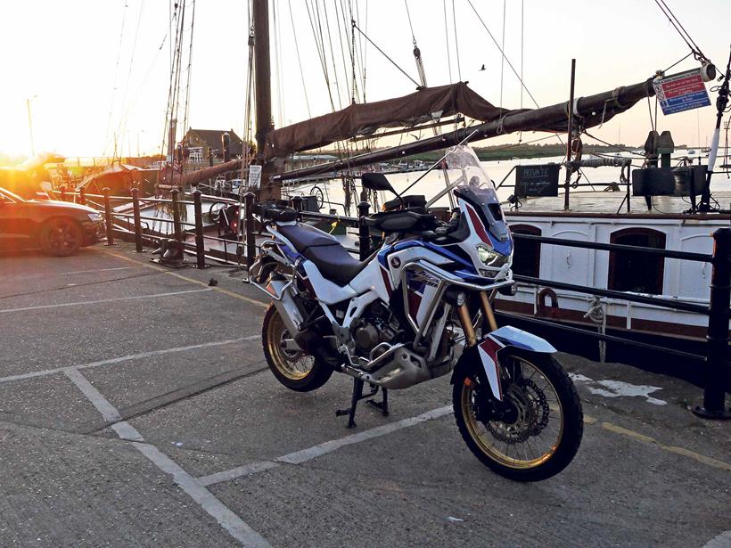 Wells-next-to-the-Sea on the Honda Africa Twin