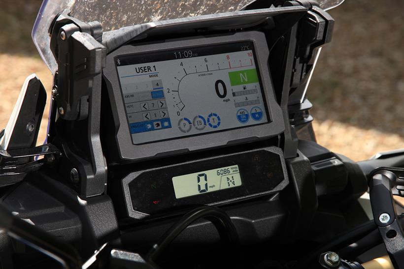 The Honda Africa Twin has a complex switchgear set-up