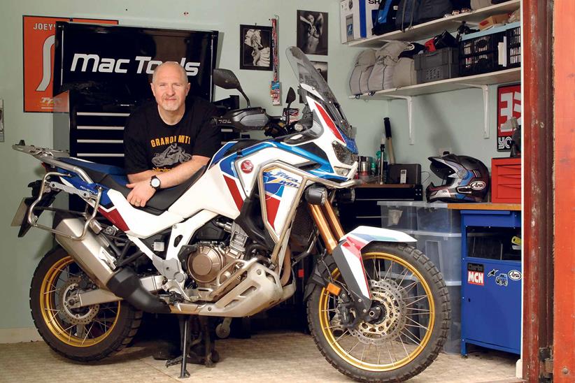 Rich with the Honda Africa Twin at home