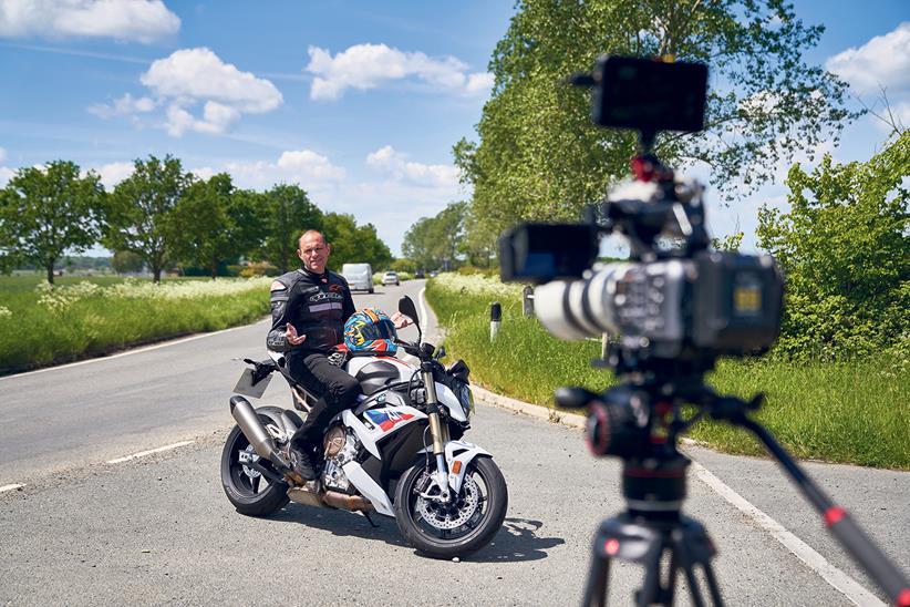 Michael Neeves presents a video on a BMW S1000R