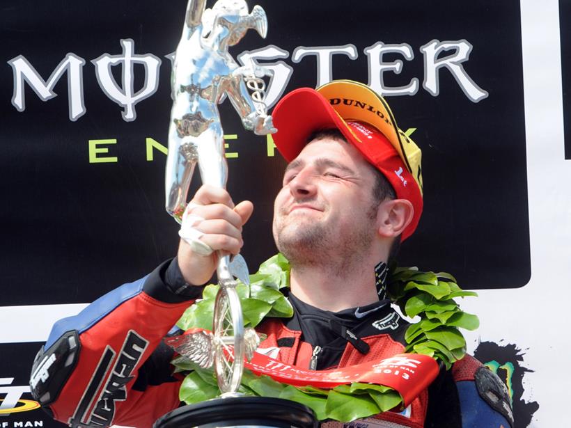 Michael Dunlop after setting the Supersport TT lap record