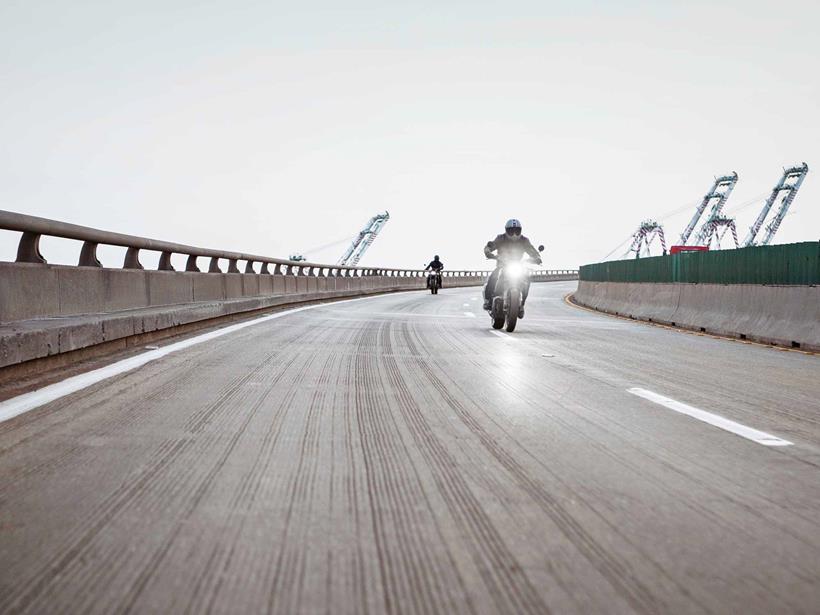 The Indian FTR1200 on the road