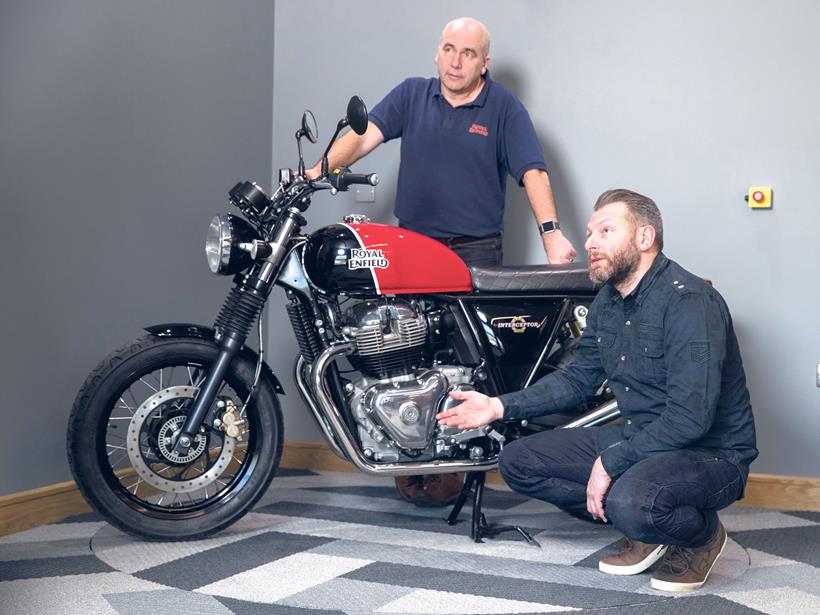 Simon Warburton with the Royal Enfield Interceptor 650