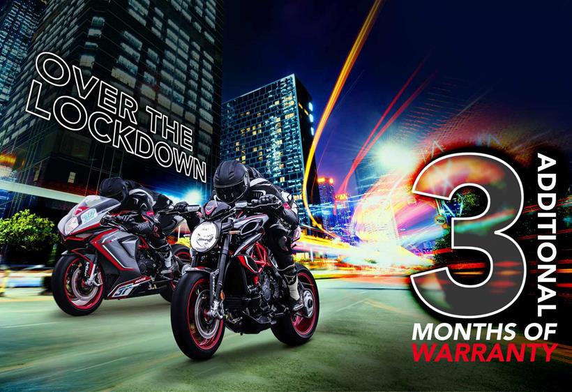 MV Agusta are offering a three-month warranty extension