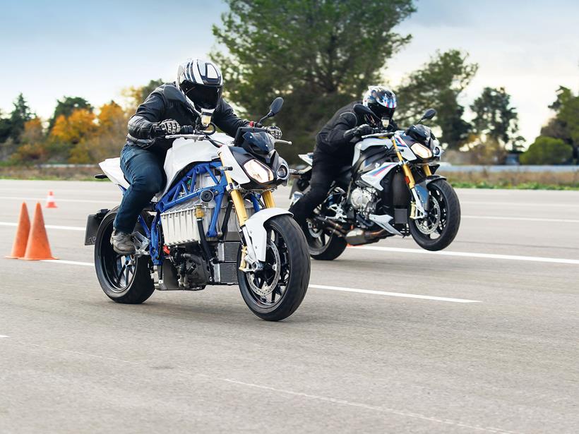 BMW electric prototype vs S1000R