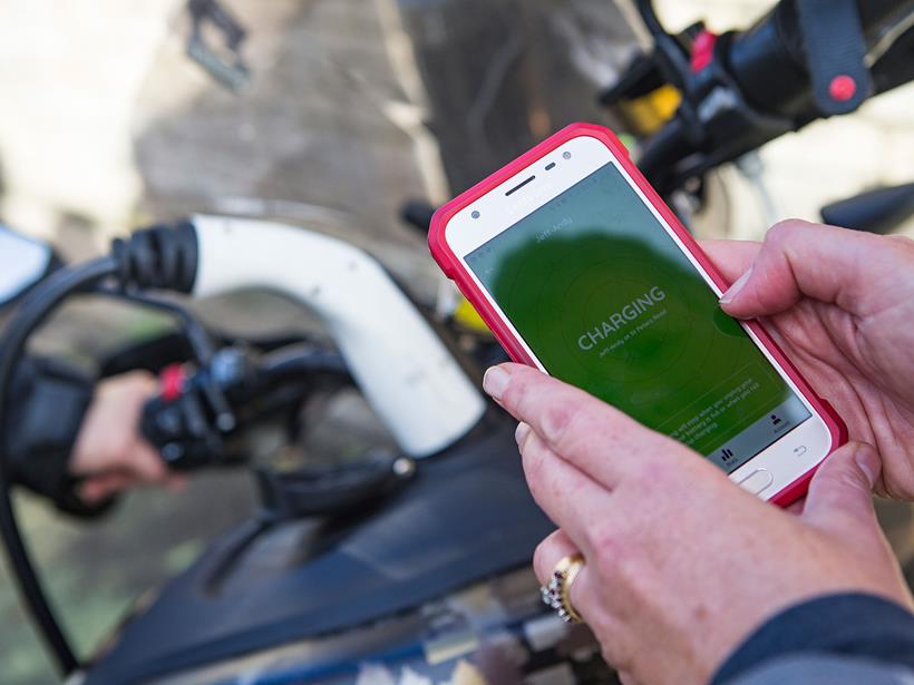 Charging an electric motorcycle