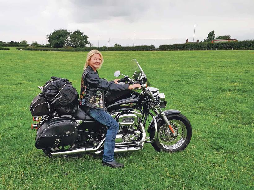 Jackie has been volunteering on her Harley-Davidson