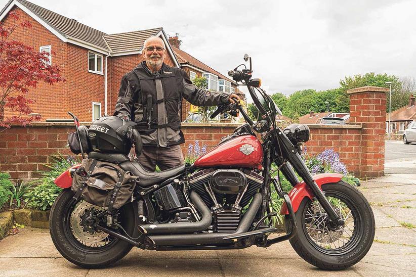 Jon Bowles has been volunteering on his Harley-Davidson