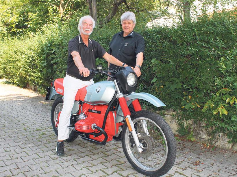 Muth with his BMW GS800 prototype