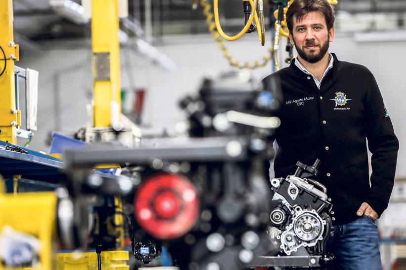 Timur Sardarov in the MV Agusta factory