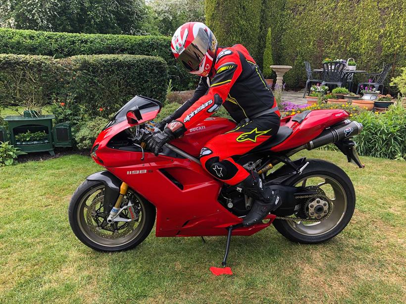 Ian Birnie with his Ducati 1198S