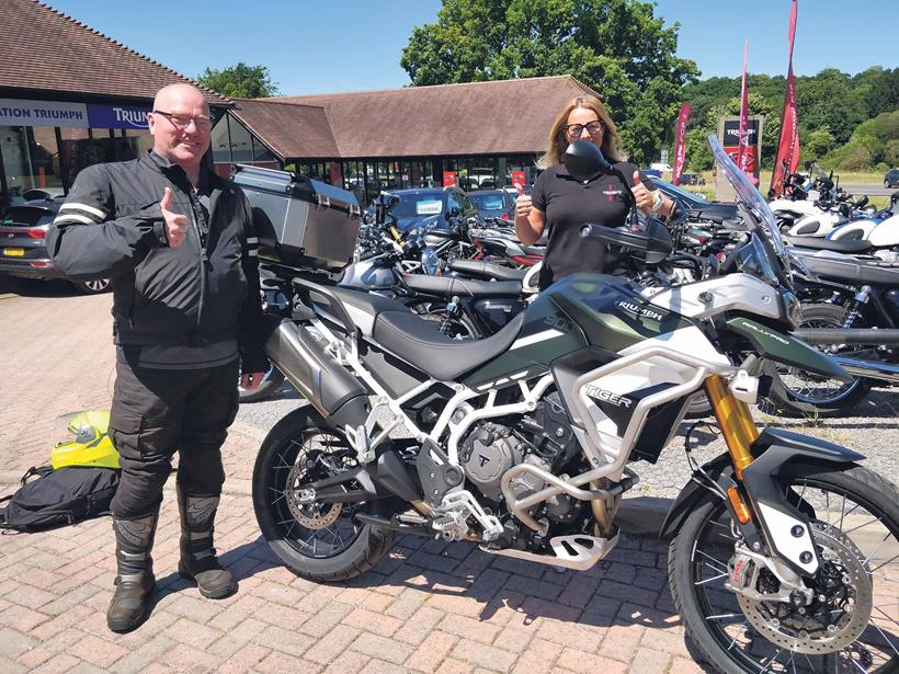 John Caisley purchased his Triumph Tiger 900 Rally Pro before lockdown