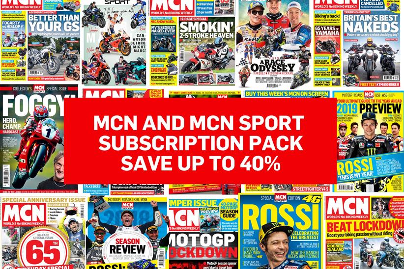 Buy an MCN and MCN Sport subscription pack today and save £££