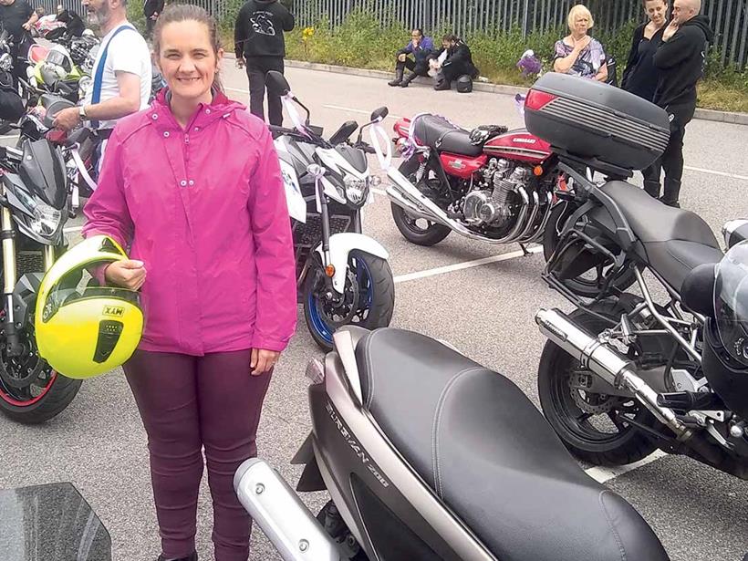 Lyndsey Sidor with the Suzuki Burgman 200