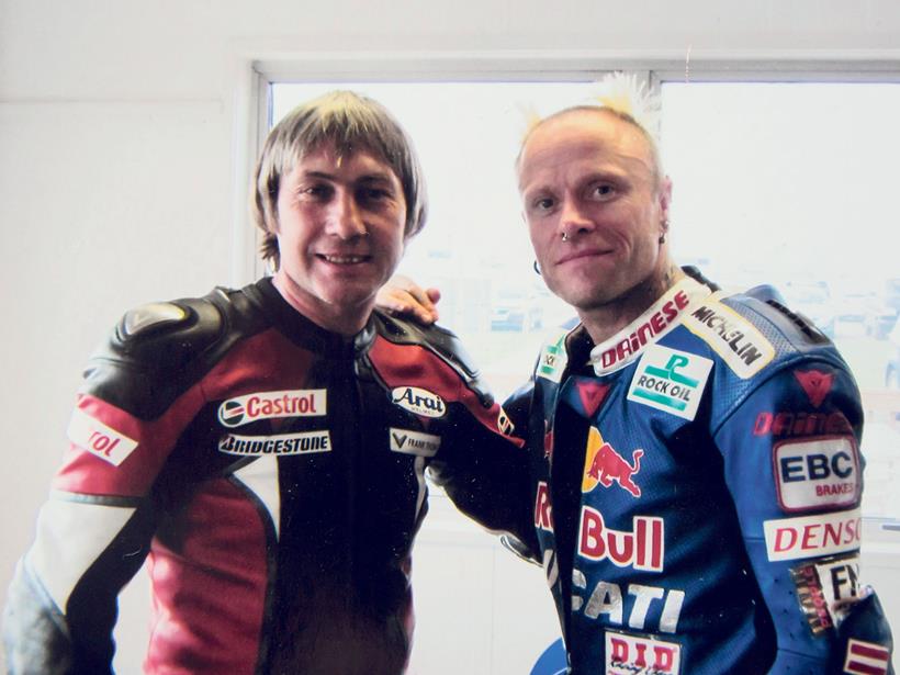 Keith Flint with Ron Haslam