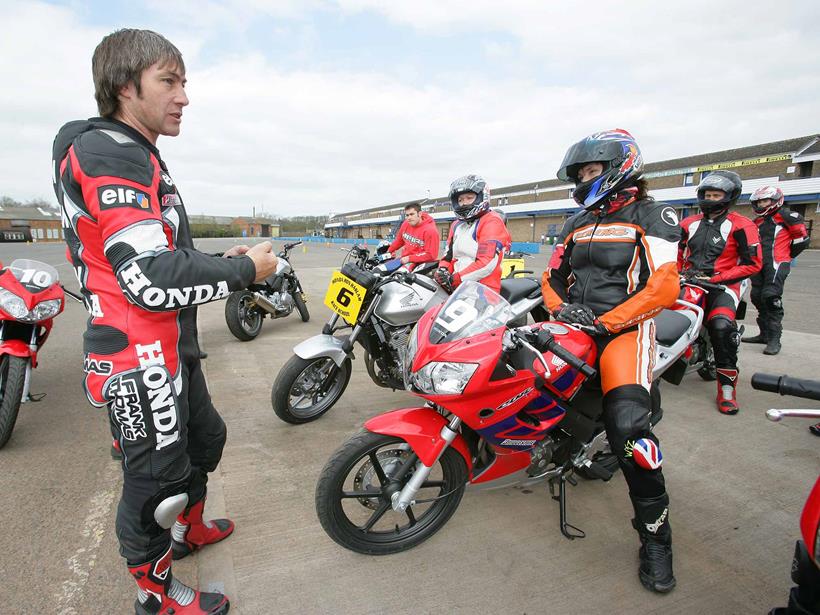 Ron Haslam in the paddock