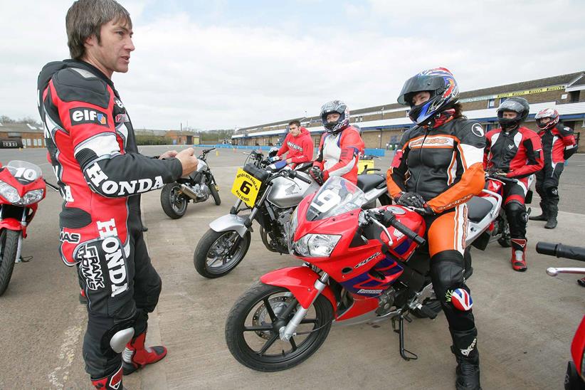 Ron Haslam in the paddock