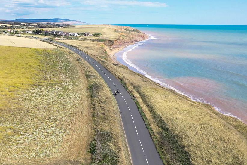 Drone pictures of the Isle of Wight track