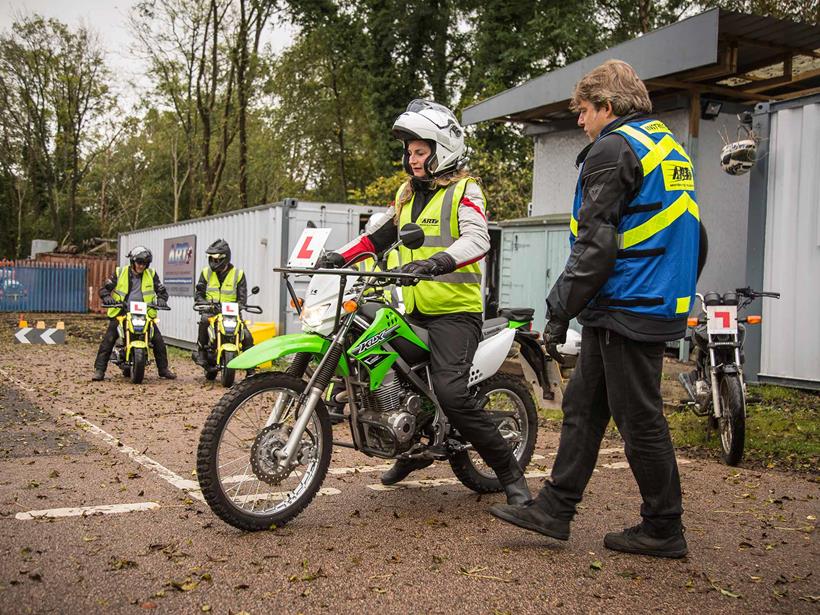 A rider completing their CBT