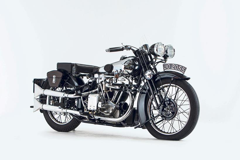 The Black Alpine is from the National Motorcycle Museum