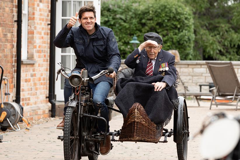 Dougie Lampkin and Captain Sir Tom Moore