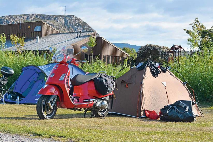 Motorcycle camping can be fun on all kinds of machine