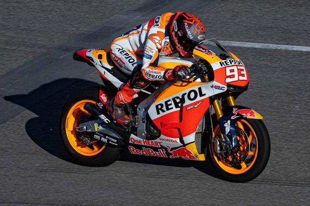 Marc Marquez Back On Track Aboard RC213V At Misano World Circuit