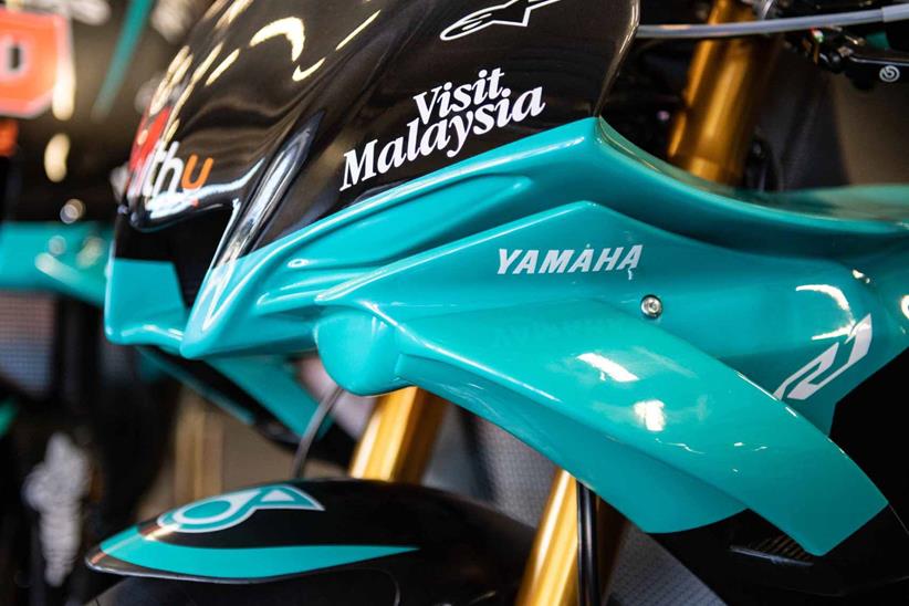 The special Yamaha R1 helps mark 46 years of Petronas