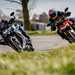 BMW M1000R and Ducati Streetfighter V4 S mid turn