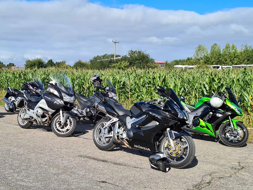 Parked up at the i2i Motorcycle Academy training