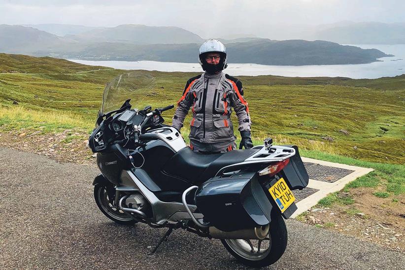 Tom Collins with his BMW R1200RT