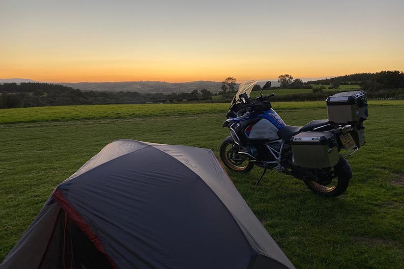 Camping on a UK motorcycle tour