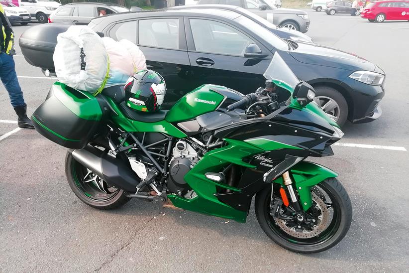 Gareth toured on his Kawasaki H2 SX SE