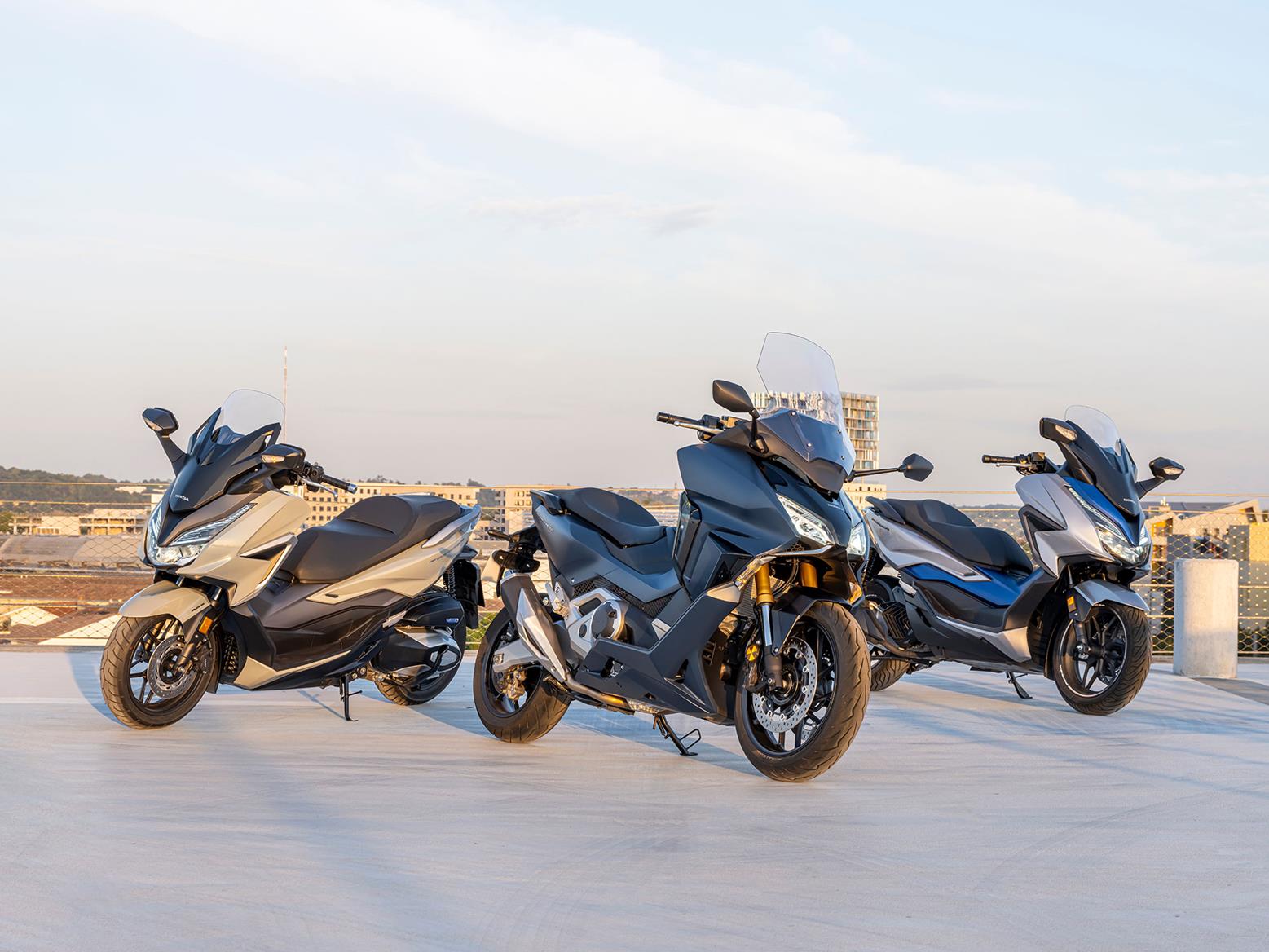 100 miles on my new Forza 350 (Left) next to a PCX 125 (Right) for scale. :  r/scooters