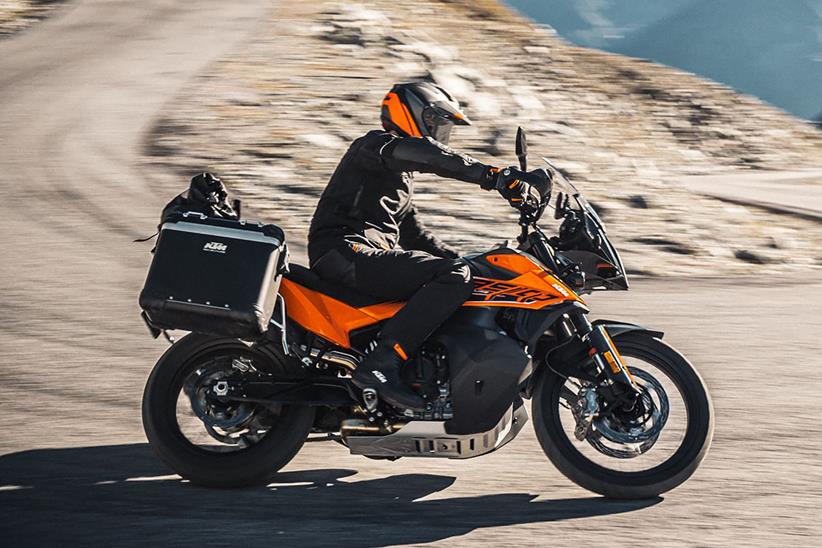 KTM 890 Adventure left hand bend