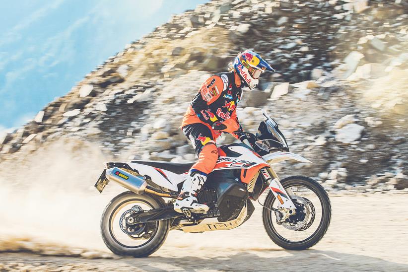 Sliding a KTM 890 Adventure