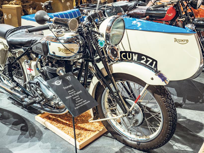 Top Mountain Motorcycle Museum Triumph and sidecar