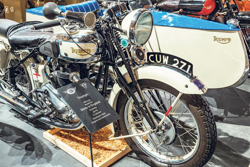 Top Mountain Motorcycle Museum Triumph and sidecar