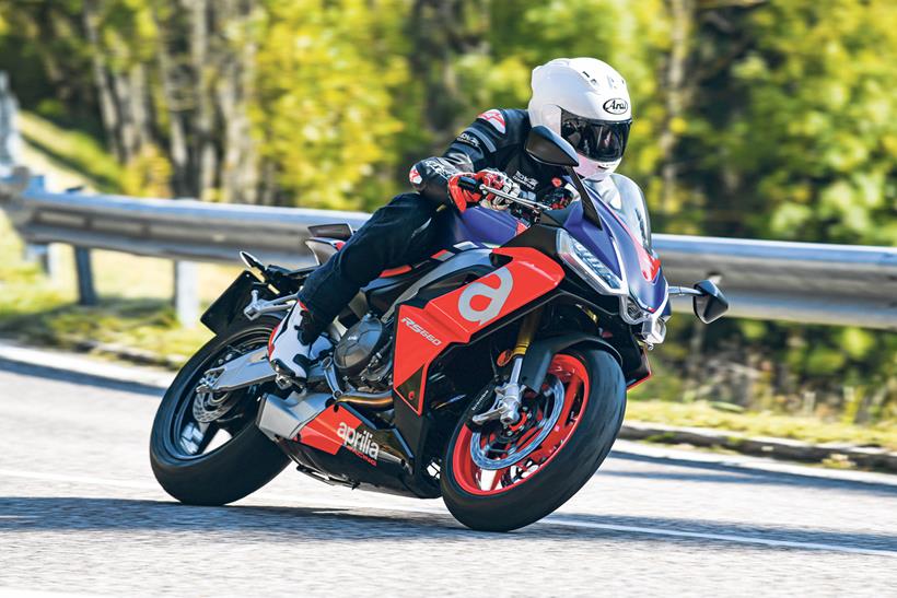 Aprilia RS660 riding shot