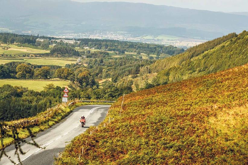 The scenery is as dramatic as the bikes on test