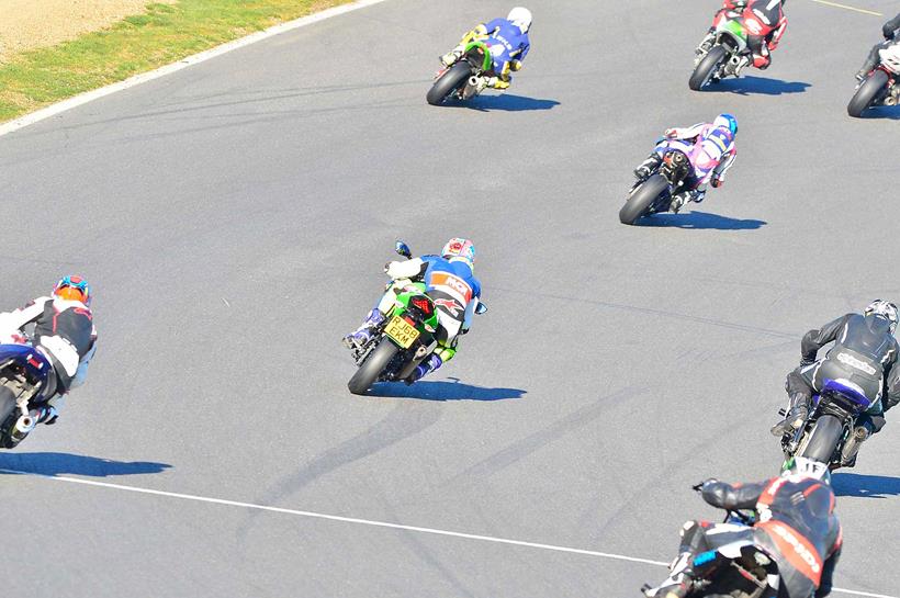 MCN's Michael Neeves in a sea of trackday machines