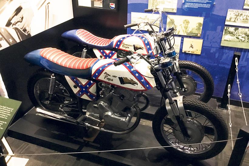 Evel Knievel Laverda American Eagles on display