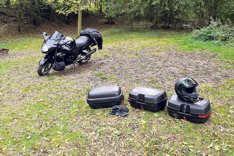 Camping by motorbike