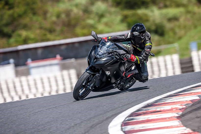 Kawasaki testing a prototype on track