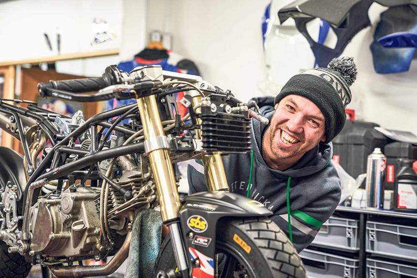 Hicky prepares an Ohvale on the work bench